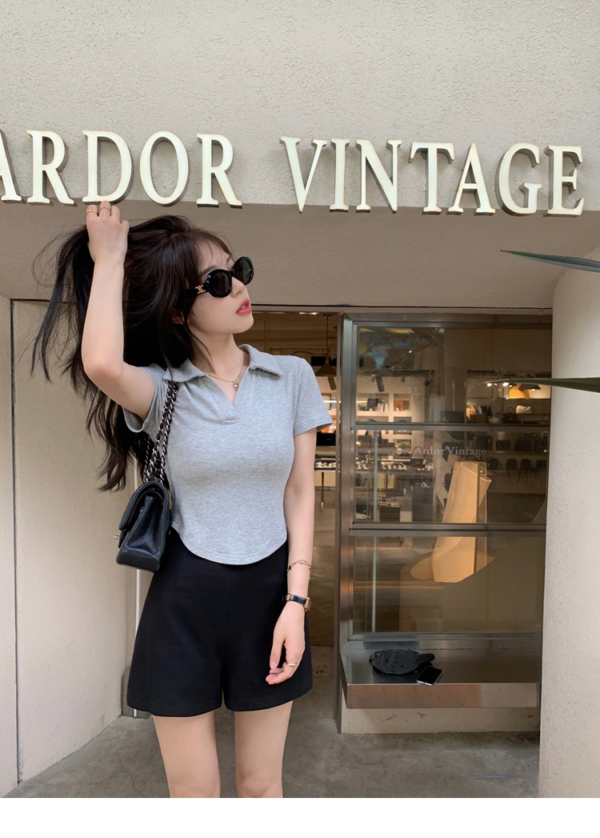 !🌹夏季百搭修身顯瘦短款短袖T恤👚
