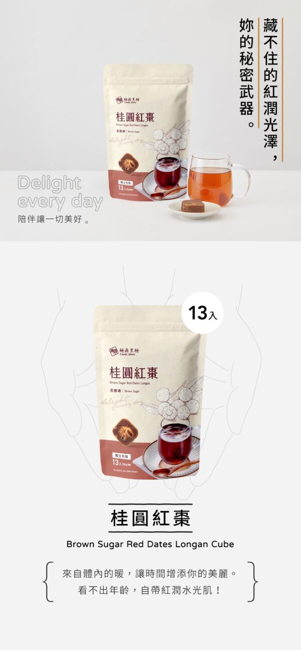 桂圓紅棗+玫瑰四物+ 四合一黑糖薑茶 13入/包 組合：圖片 9