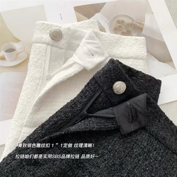150小矮个子短裤女 小香風高腰闊腿：圖片 4