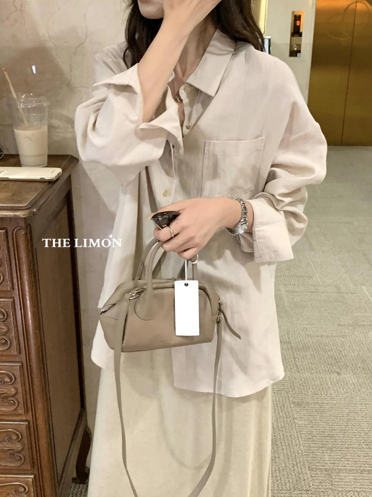 天絲麻百搭通勤簡約外套襯衫:圖片 10