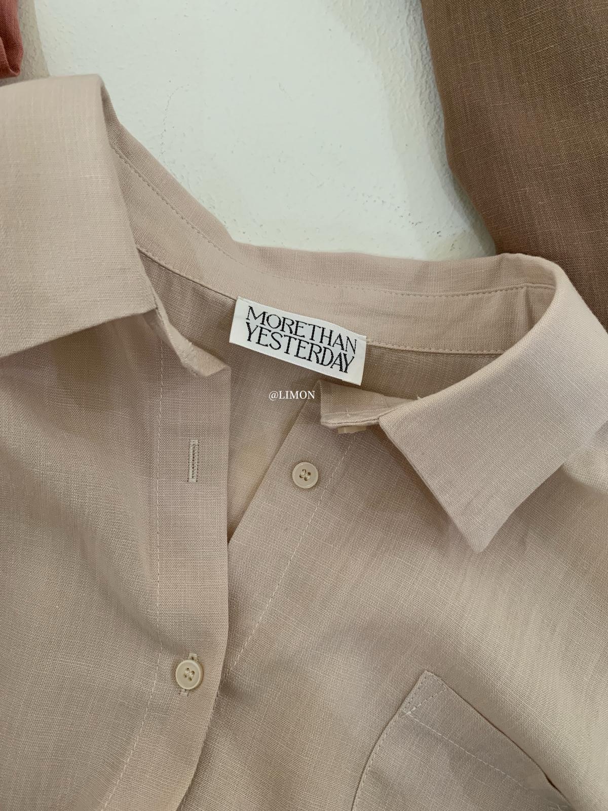 天絲麻百搭通勤簡約外套襯衫:圖片 6