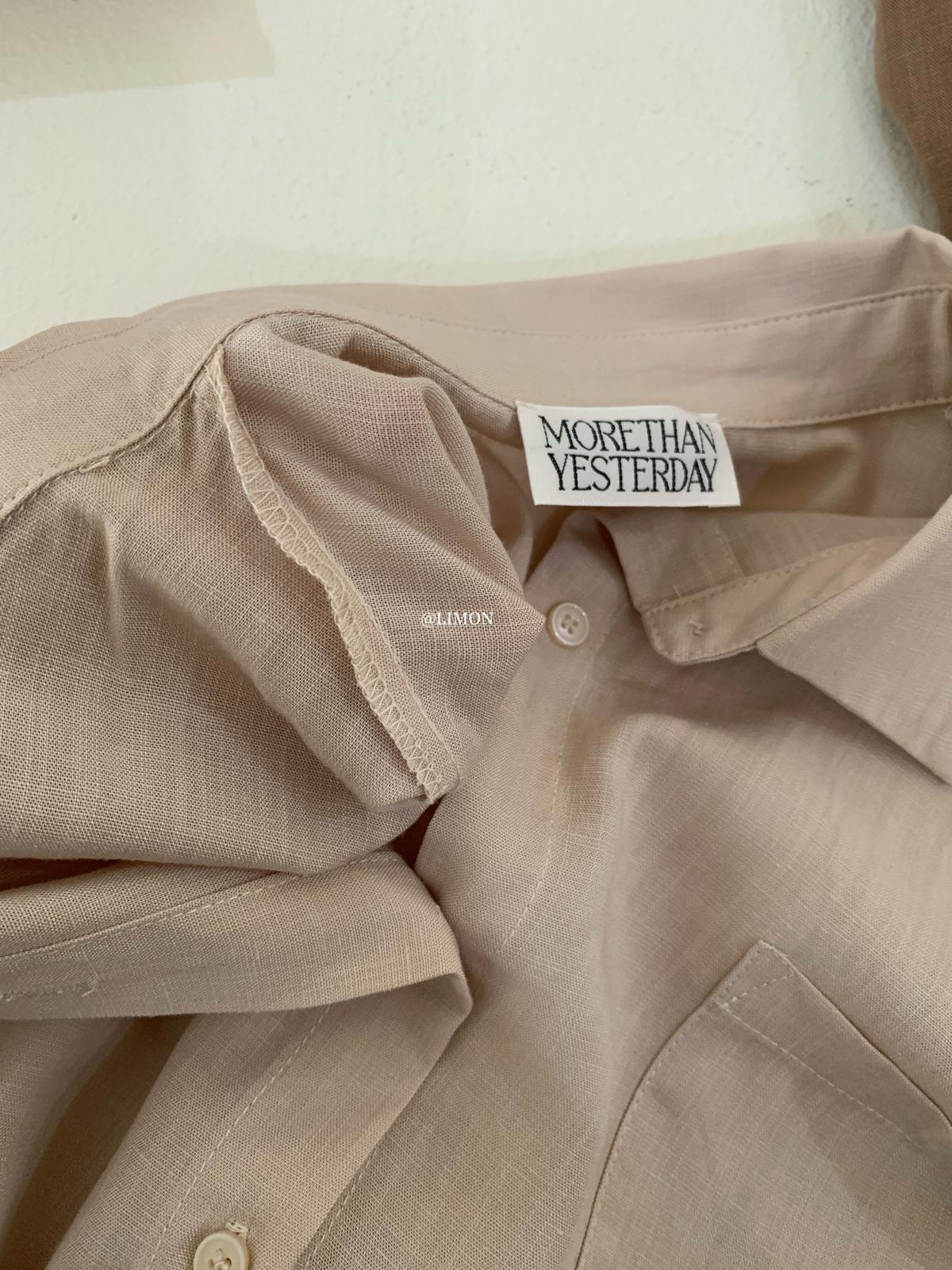 天絲麻百搭通勤簡約外套襯衫:圖片 4