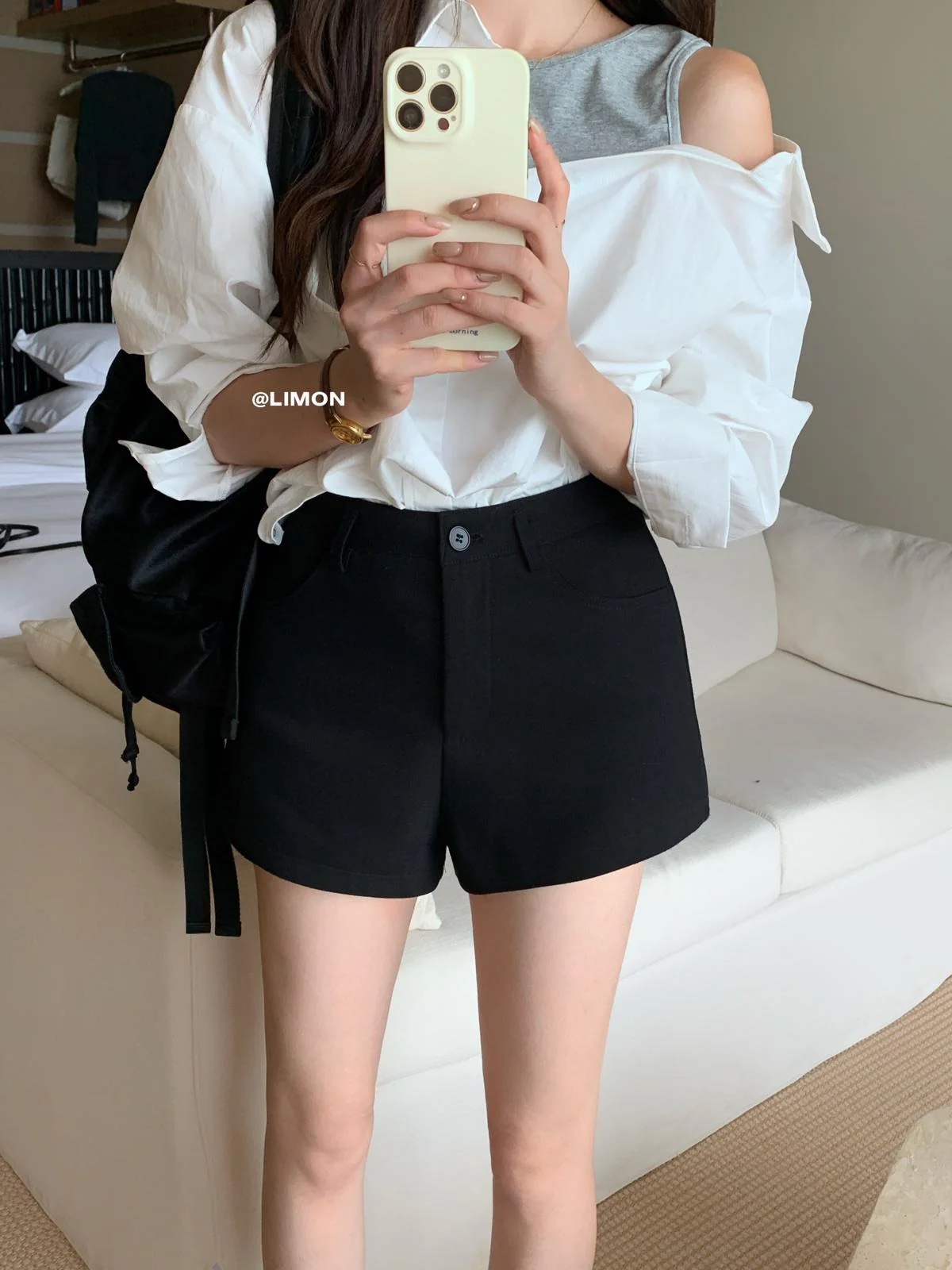 遮胯絕了!高腰顯瘦顯腿長休閒短褲:圖片 2