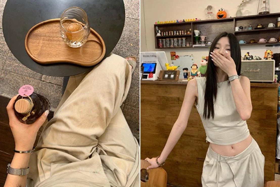 辣妹風蝴蝶結綁帶鏤空背心+高腰垂感拖地長褲兩件套套裝:圖片 8