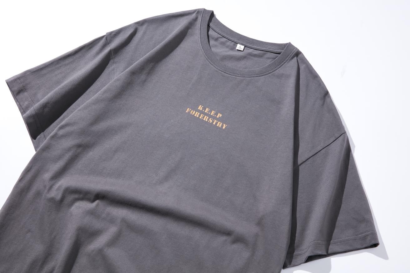 潮牌重磅印花寬鬆舒適基礎百搭短袖T恤:圖片 8