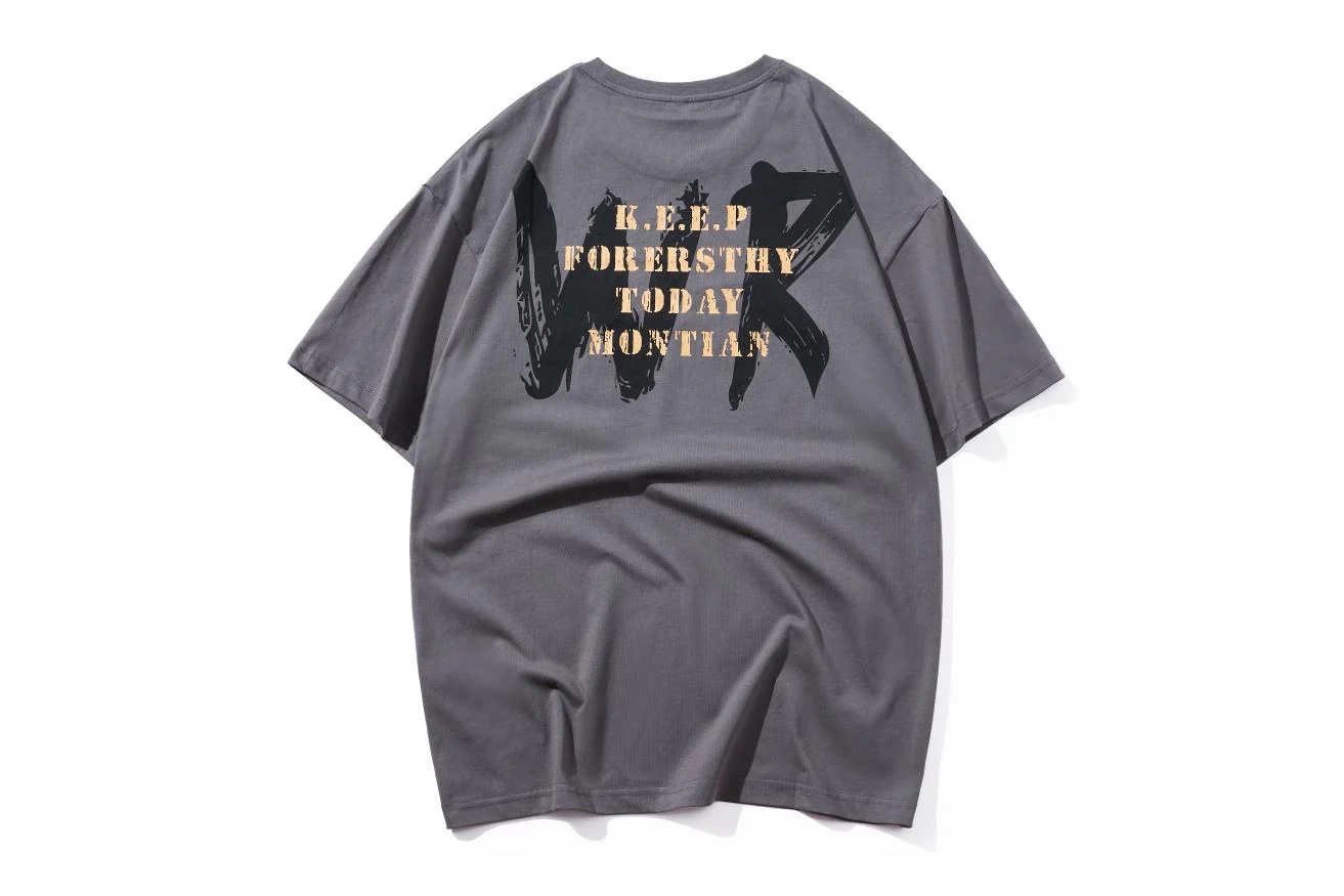 潮牌重磅印花寬鬆舒適基礎百搭短袖T恤:圖片 7