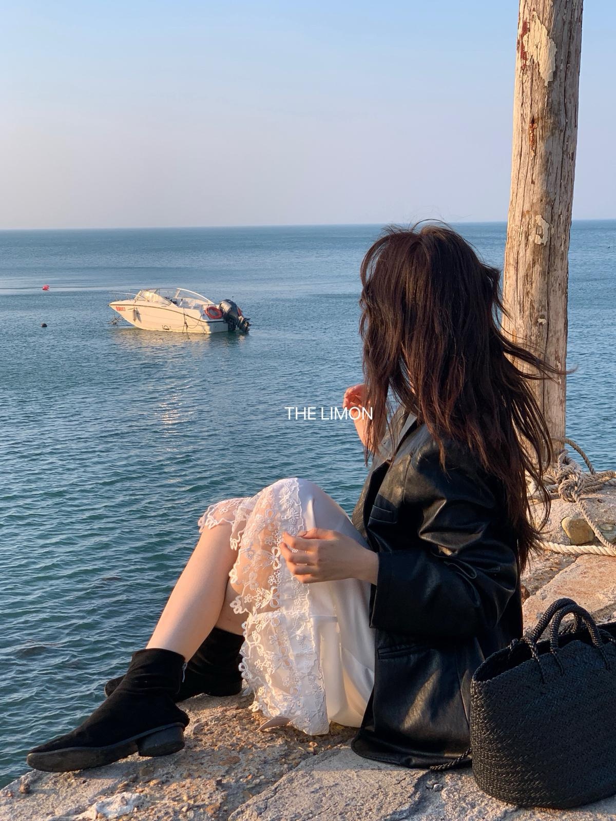 蕾絲拼接光澤感收腰吊帶連衣裙:圖片 14